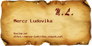 Mercz Ludovika névjegykártya